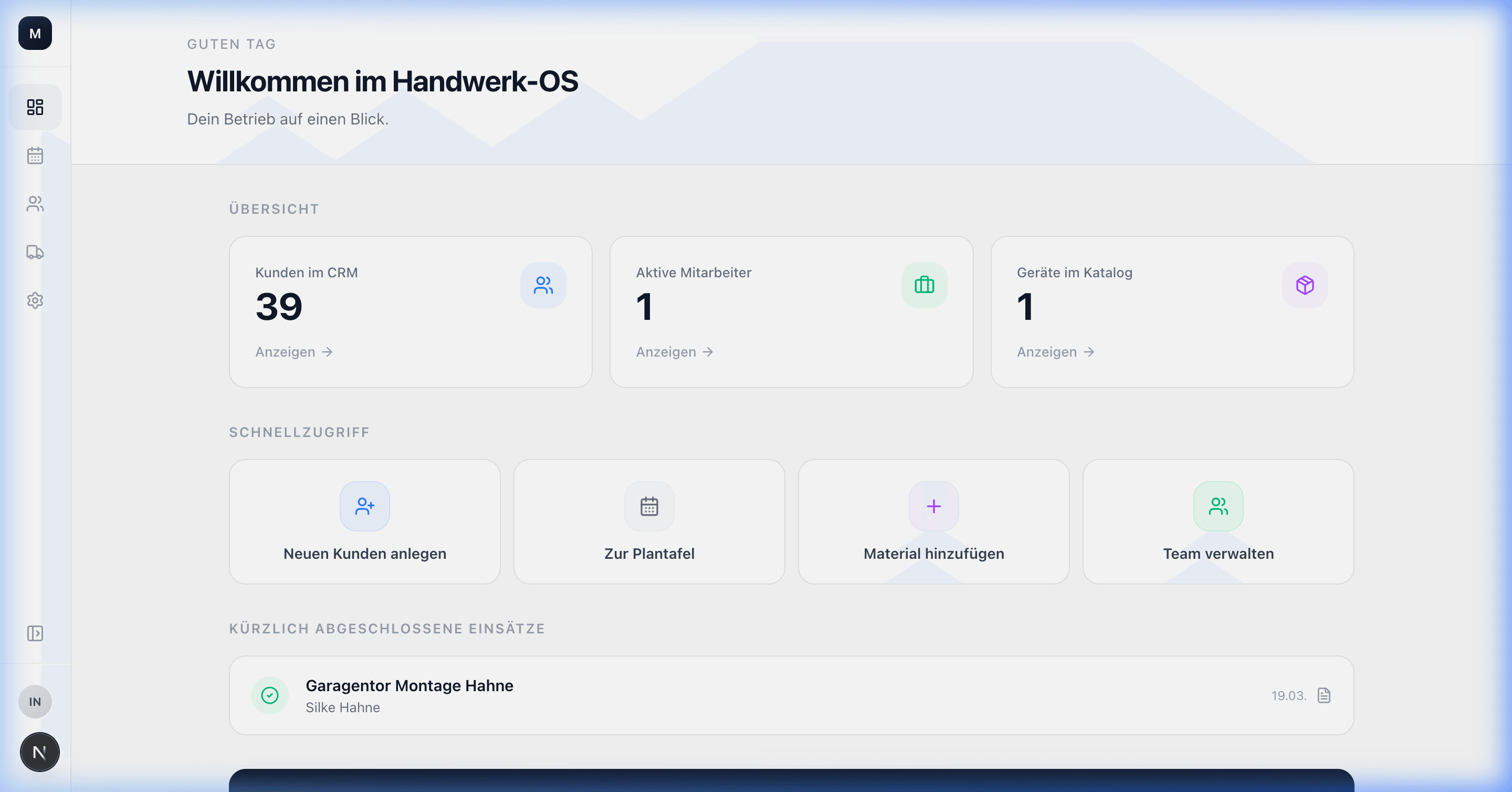 Einklappbare Sidebar